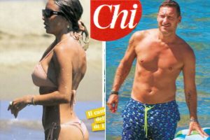Francesco Totti e Noemi Bocchi al mare, le foto sulla spiaggia