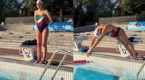Federica Pellegrini incinta si tuffa in piscina, la dolce dedica alla figlia: «Un momento tutto per noi»